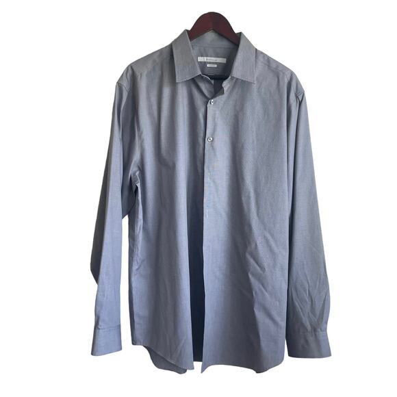 Perry Ellis Mens Portfolio Shirt XL 17 1/2 36x37 Button Down Classic Office Work - Picture 1 of 11